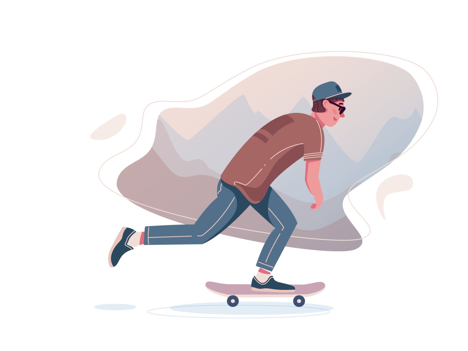 Skater Boy Illustration illustrator vector ai download freebie free il.jpg