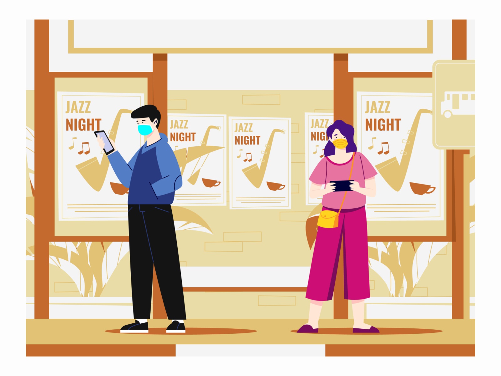 Social Distancing Illustration-02 cartooning cartoon character design.jpg