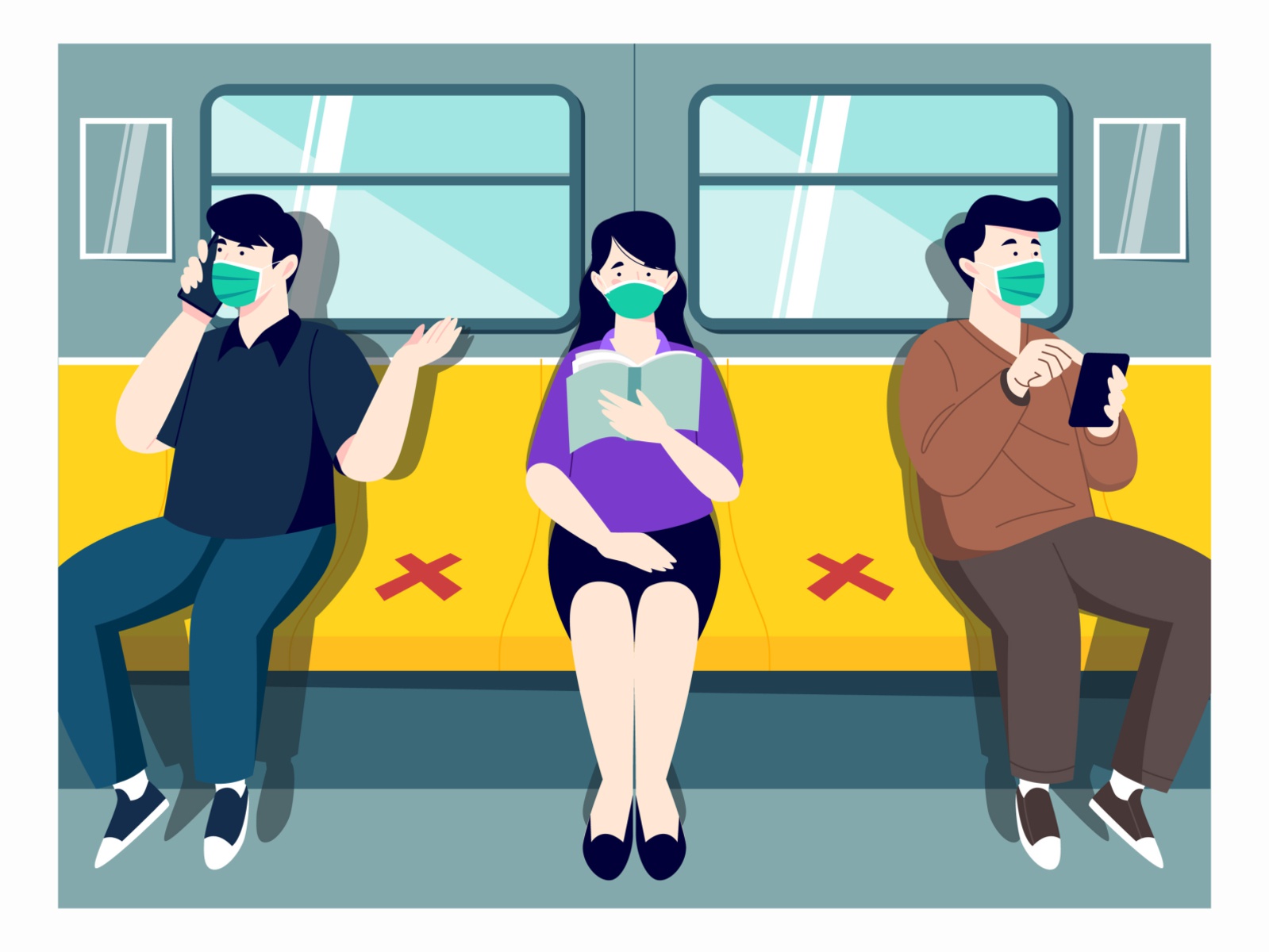 Social Distancing Illustration-03 cartooning cartoon character design.jpg