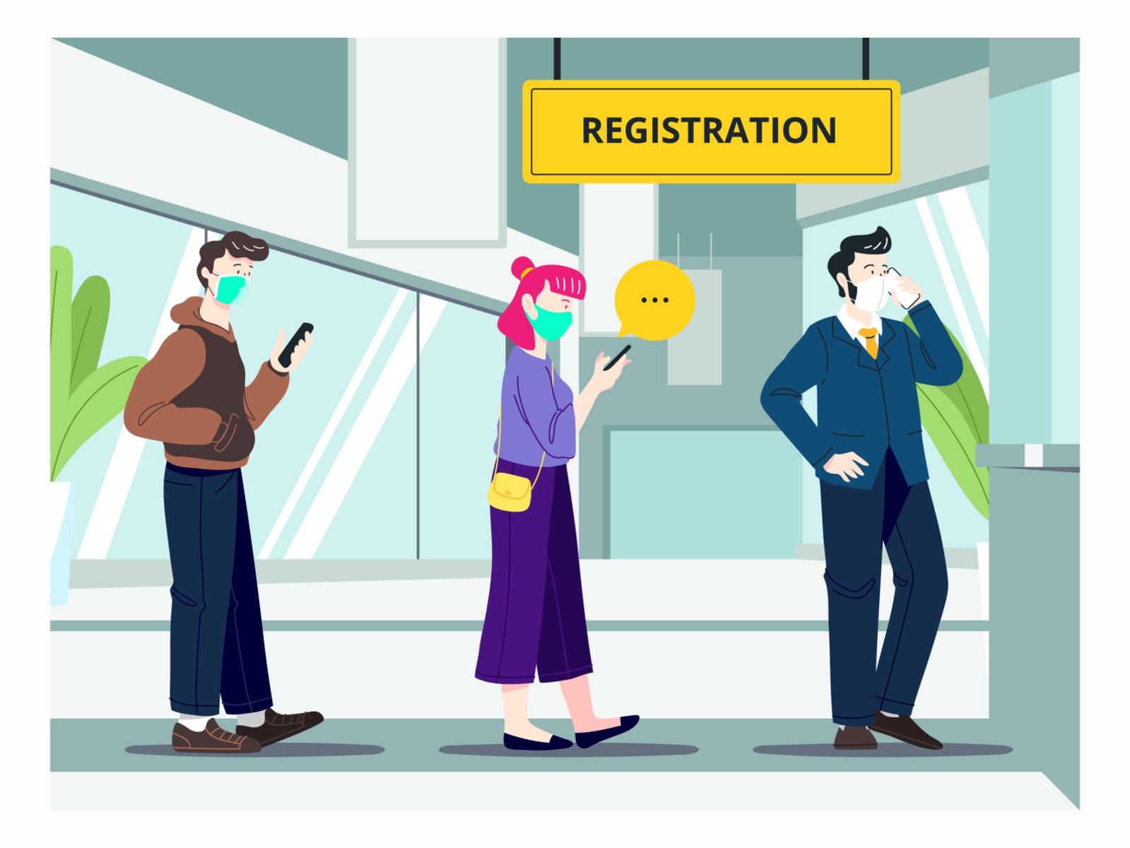 Social Distancing Illustration-04 cartooning cartoon character design.jpg