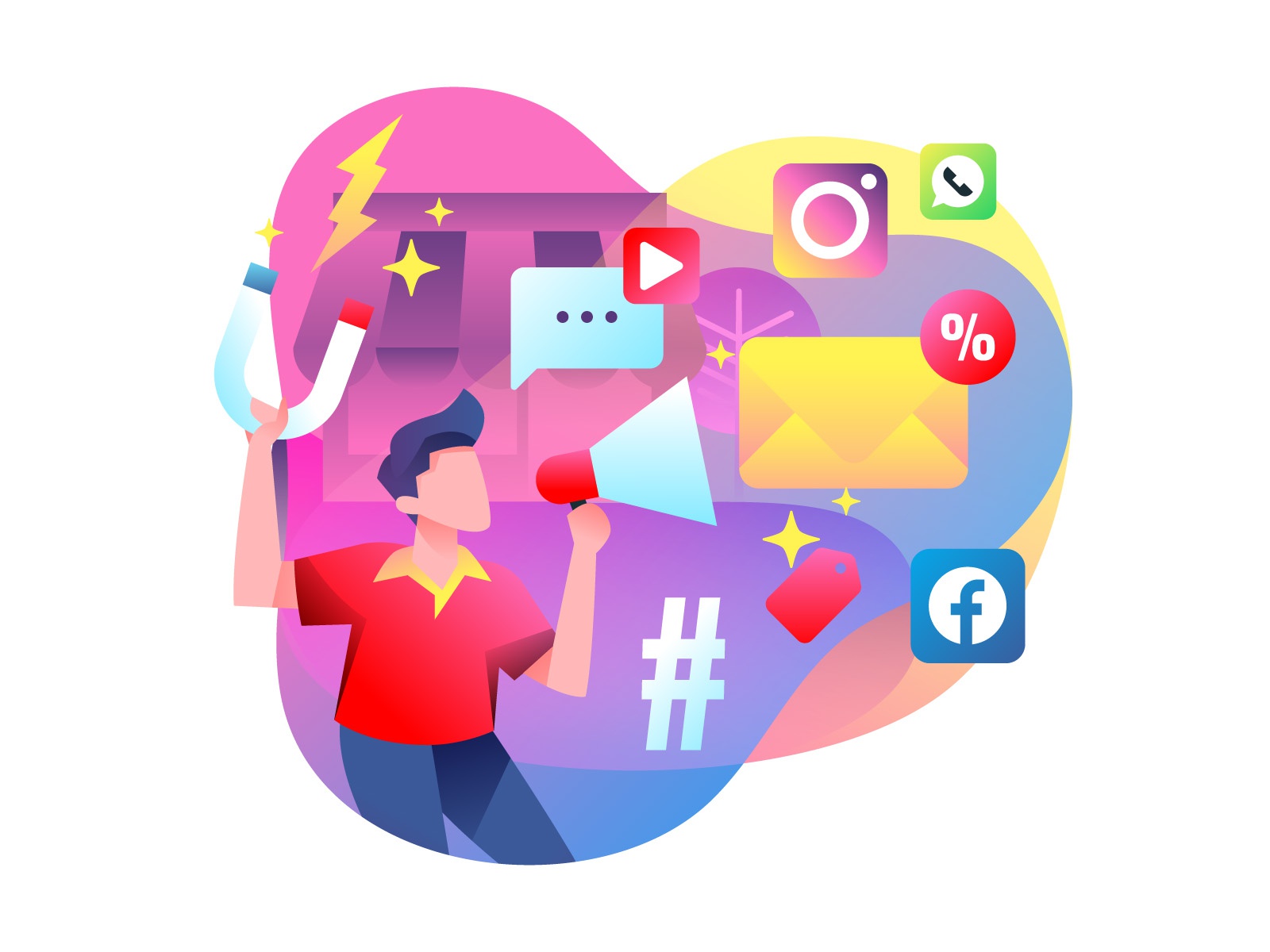 Social Media Marketing Illustration cartooning cartoon character desig.jpg
