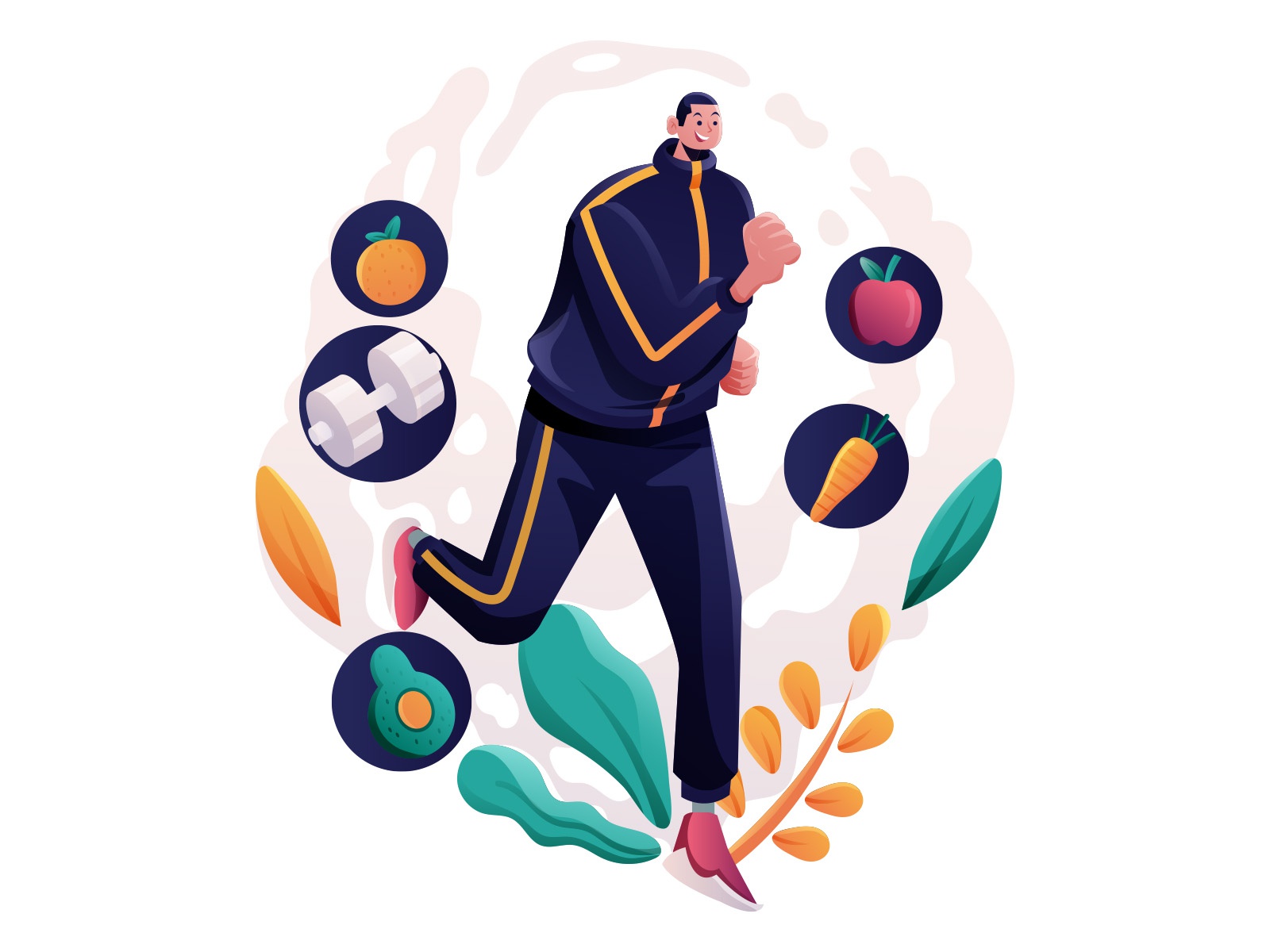 Sport And Health Illustration design cartooning vector vector design i.jpg