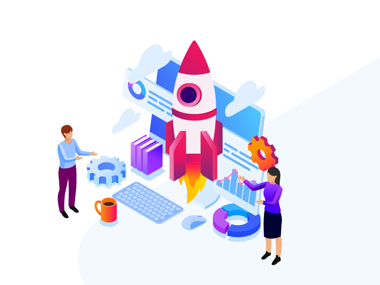 Startup Business Illustration design cartooning vector vector design i.jpg