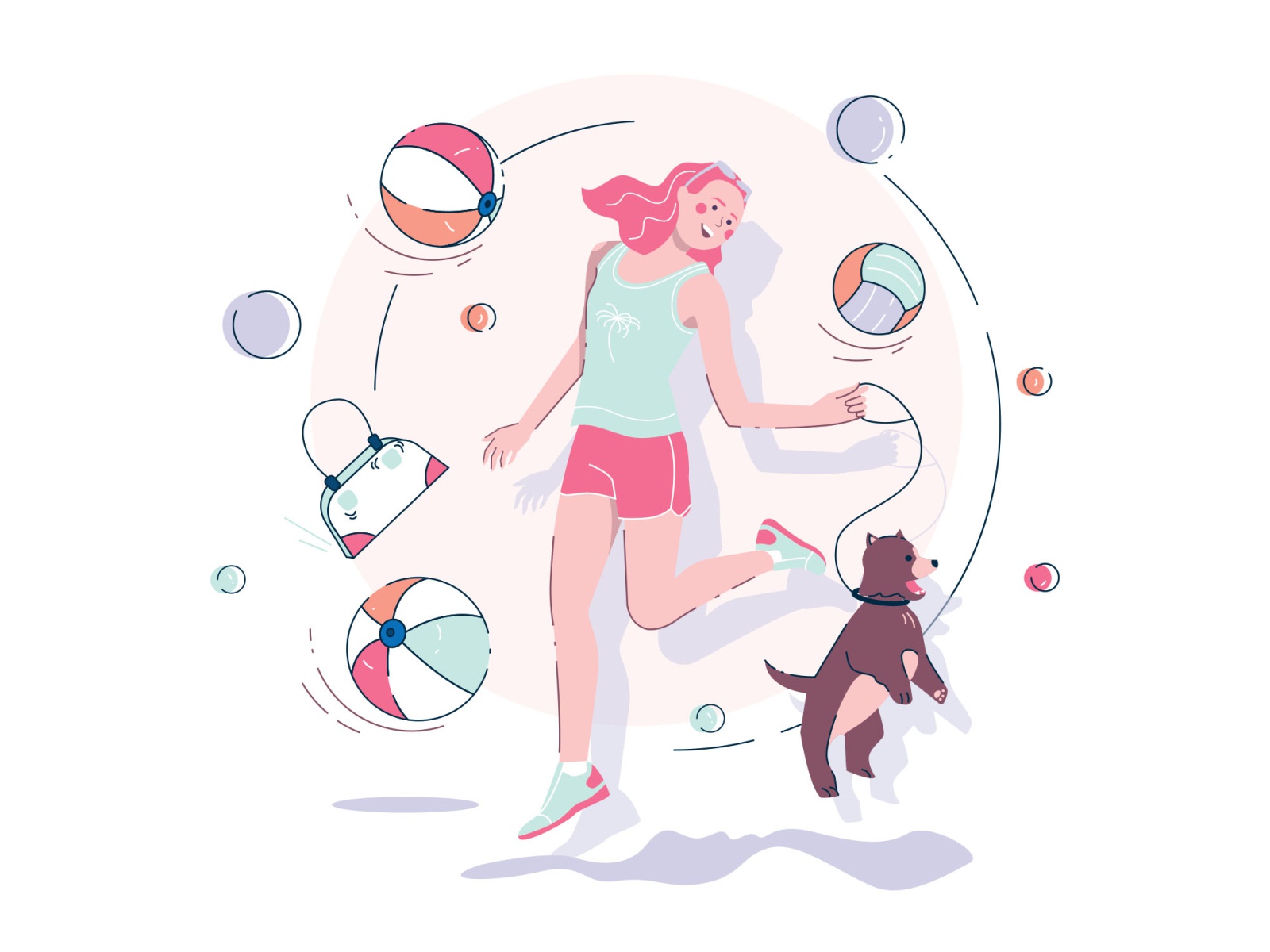 Summer Girl Illustration template psd vector illustration ai download.jpg