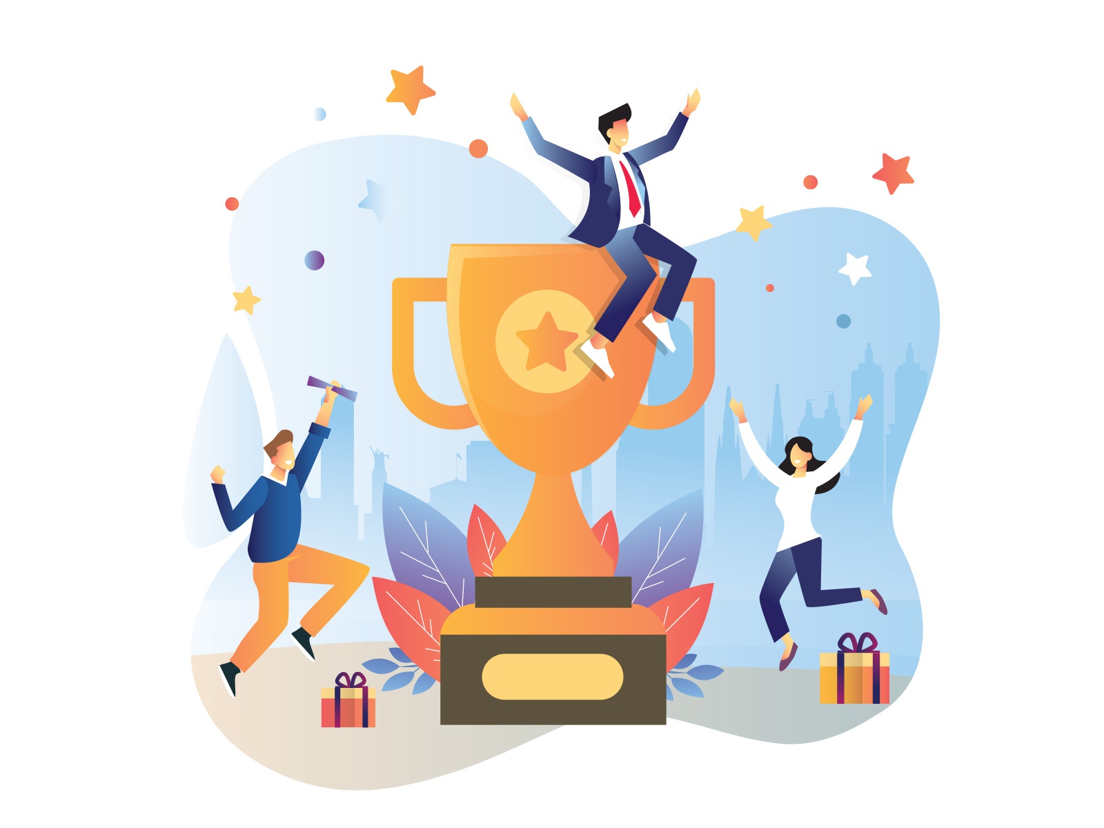 Team success illustration cartooning cartoon character design characte.jpg