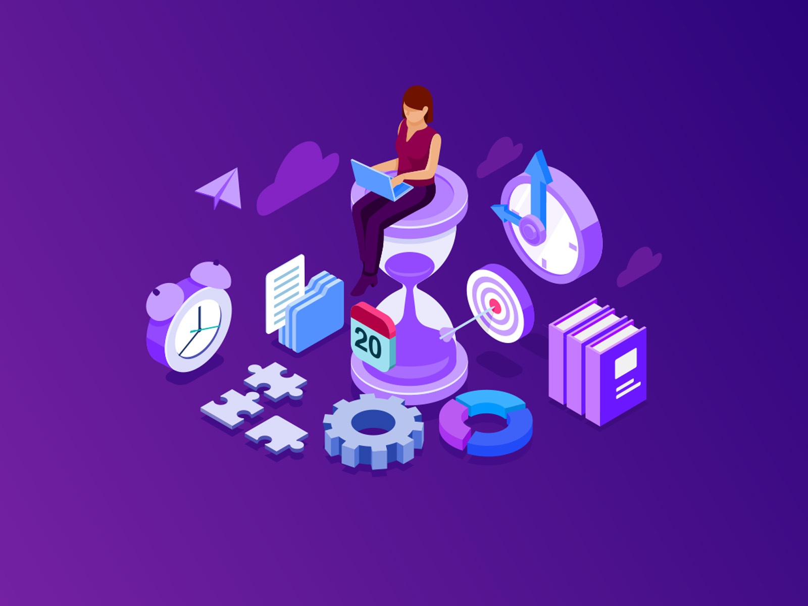 Time Management Illustration design cartooning vector vector design il.jpg