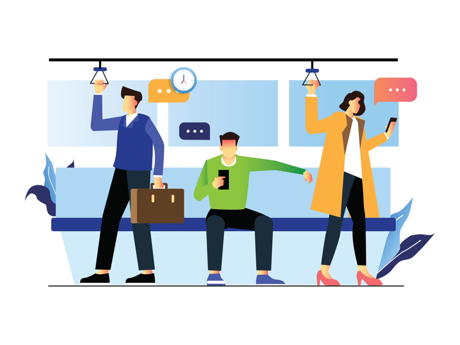 Train passenger illustration cartooning cartoon character design chara.jpg