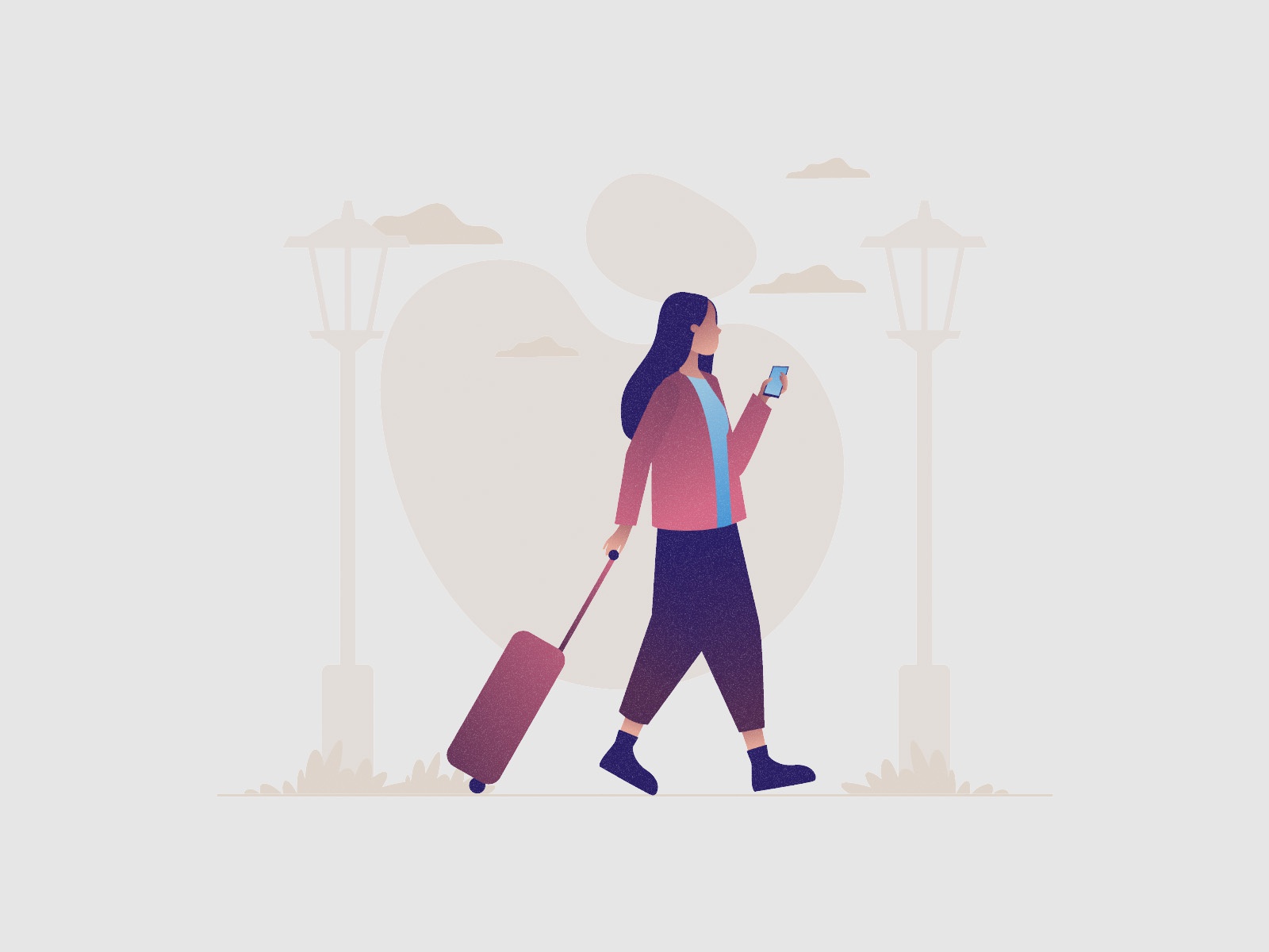 Traveler Illustration 02 design cartooning vector vector design illust.jpg