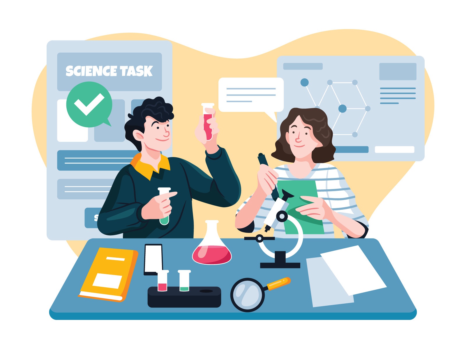 University Science Lab Illustration cartooning cartoon character desig.jpg