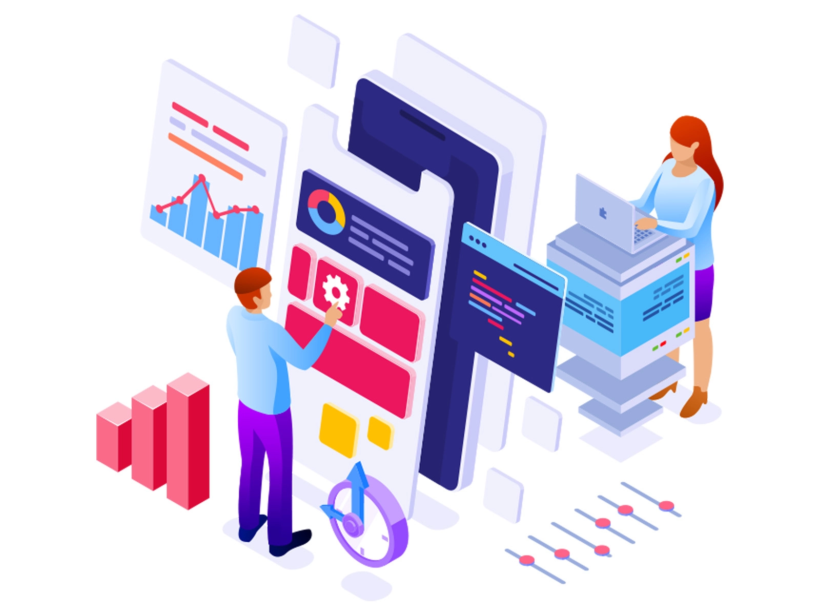 Usability Test Illustration design cartooning vector vector design ill.webp