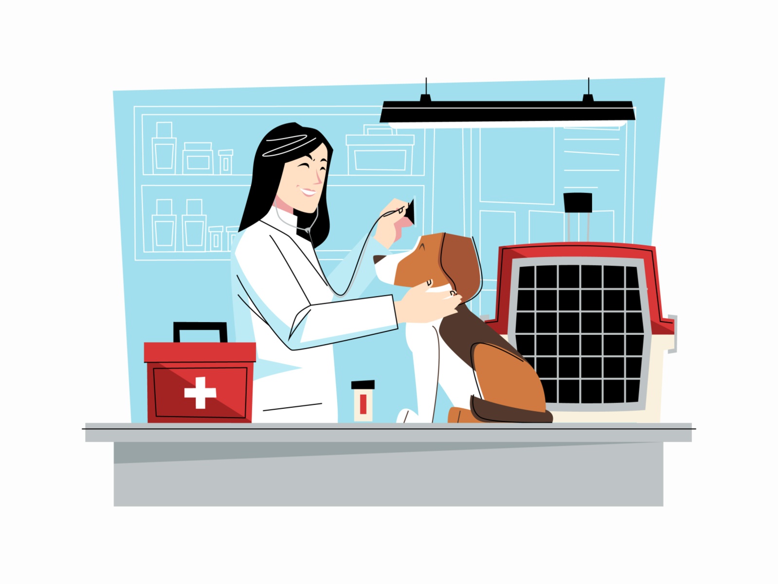 Veterinarian Illustration cartooning cartoon character design characte.jpg