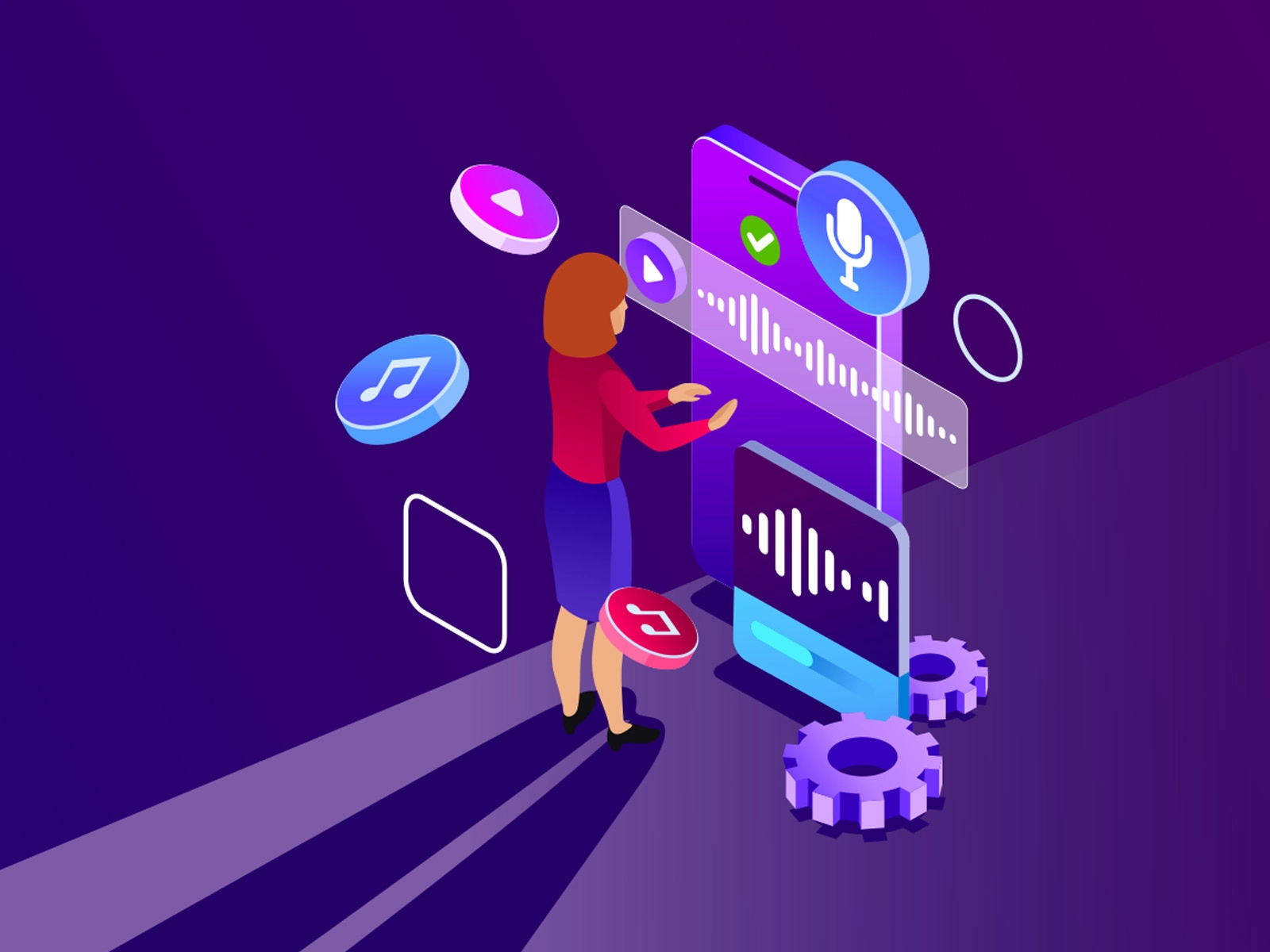 Voice Recognition Illustration free download design cartooning vector.webp