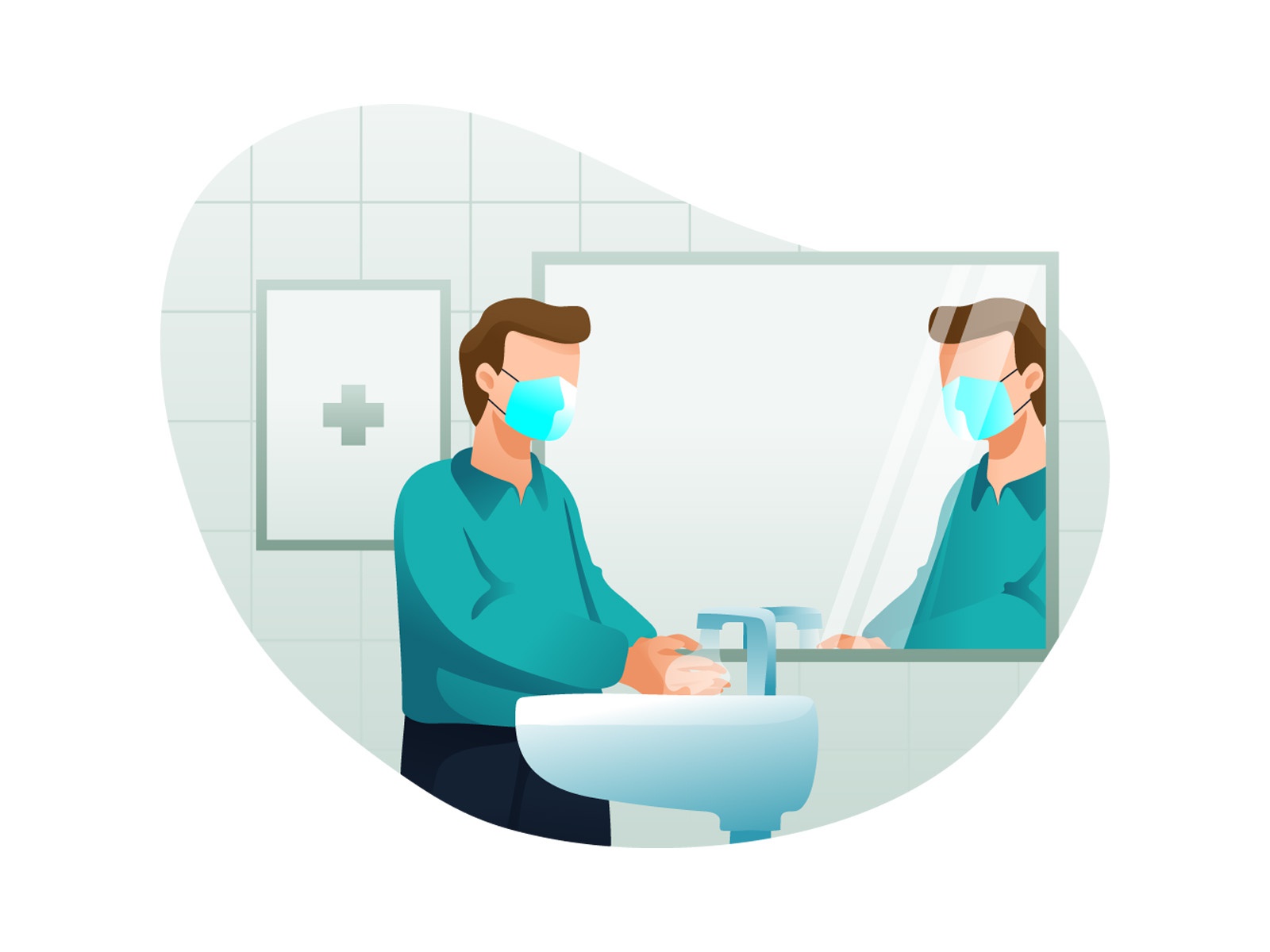 Washing Hands Illustration cartooning cartoon character design charact.jpg