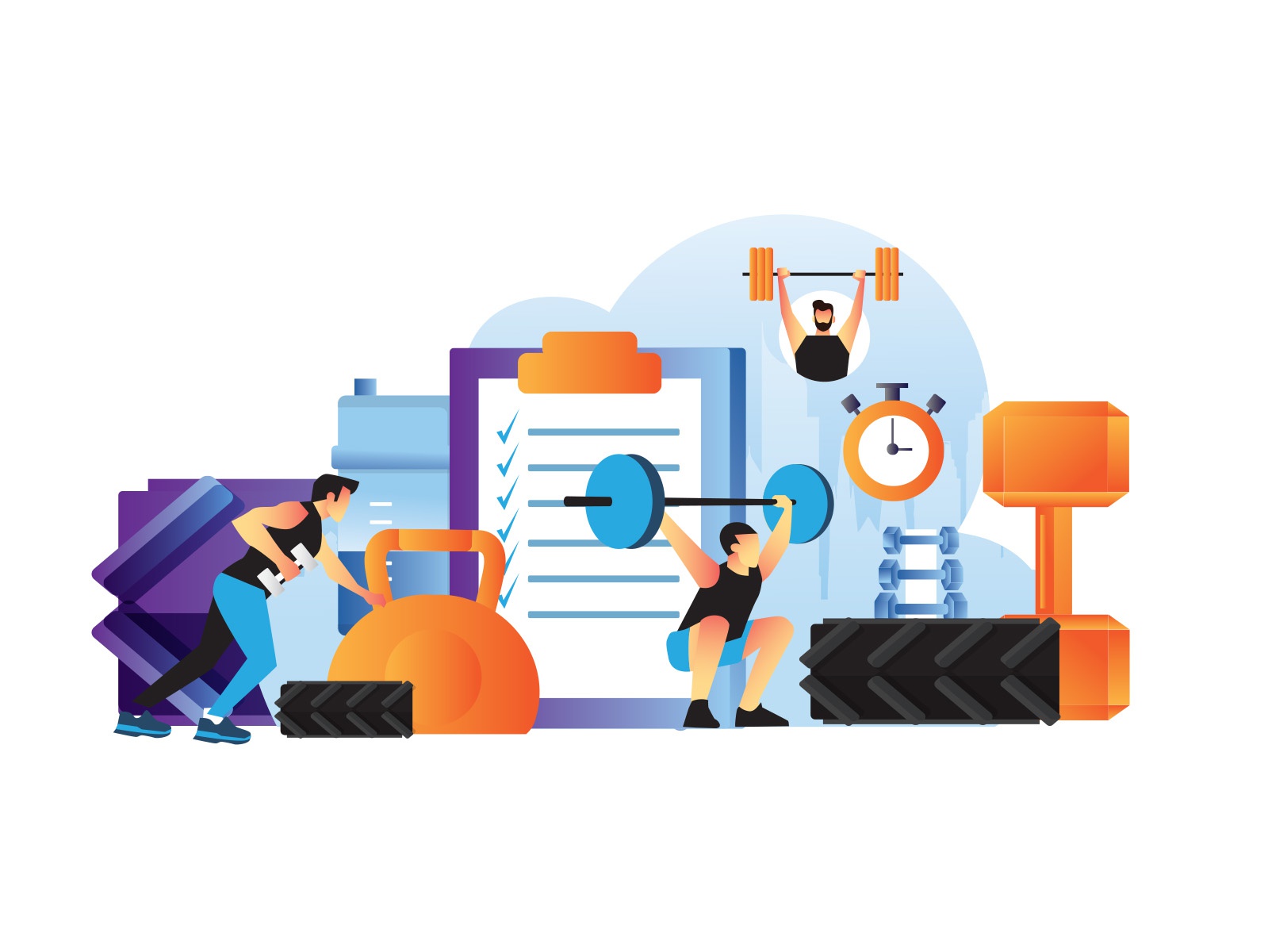 Weight Lifting Illustration design vector illustration vector vector d.jpg
