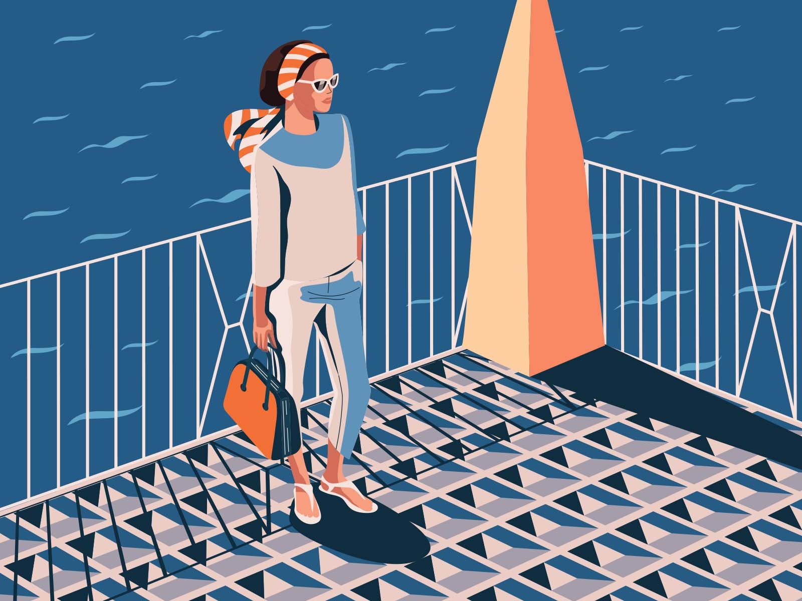 woman by the sea illustration cartooning cartoon character design char.jpg