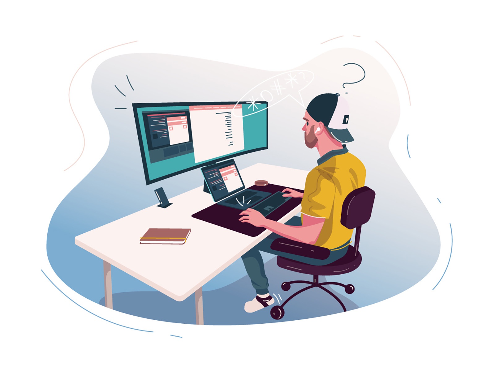 Work at home Illustration-02 cartooning cartoon character design chara.jpg
