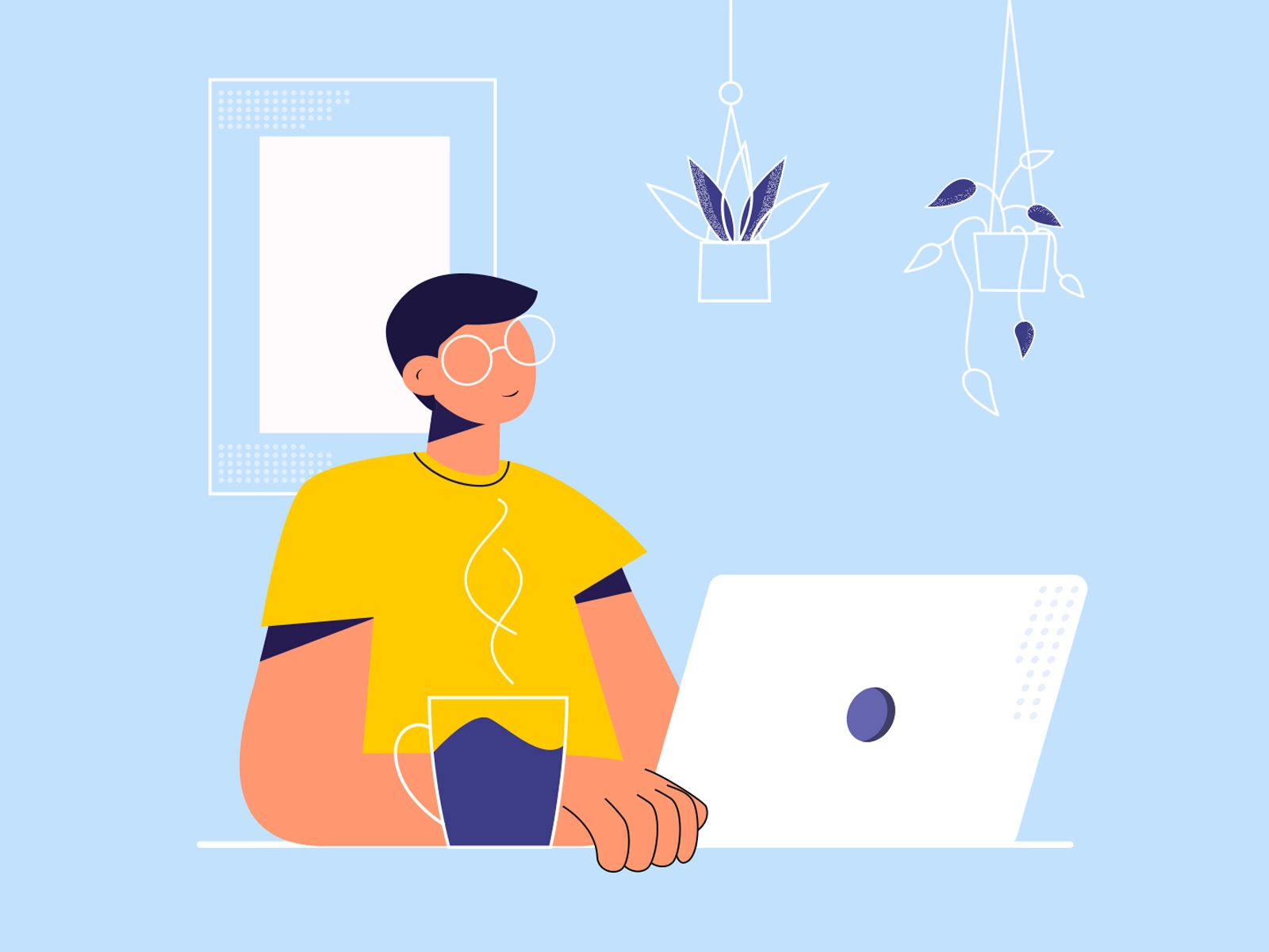 Working Boy Illustration design cartooning vector vector design illust.webp