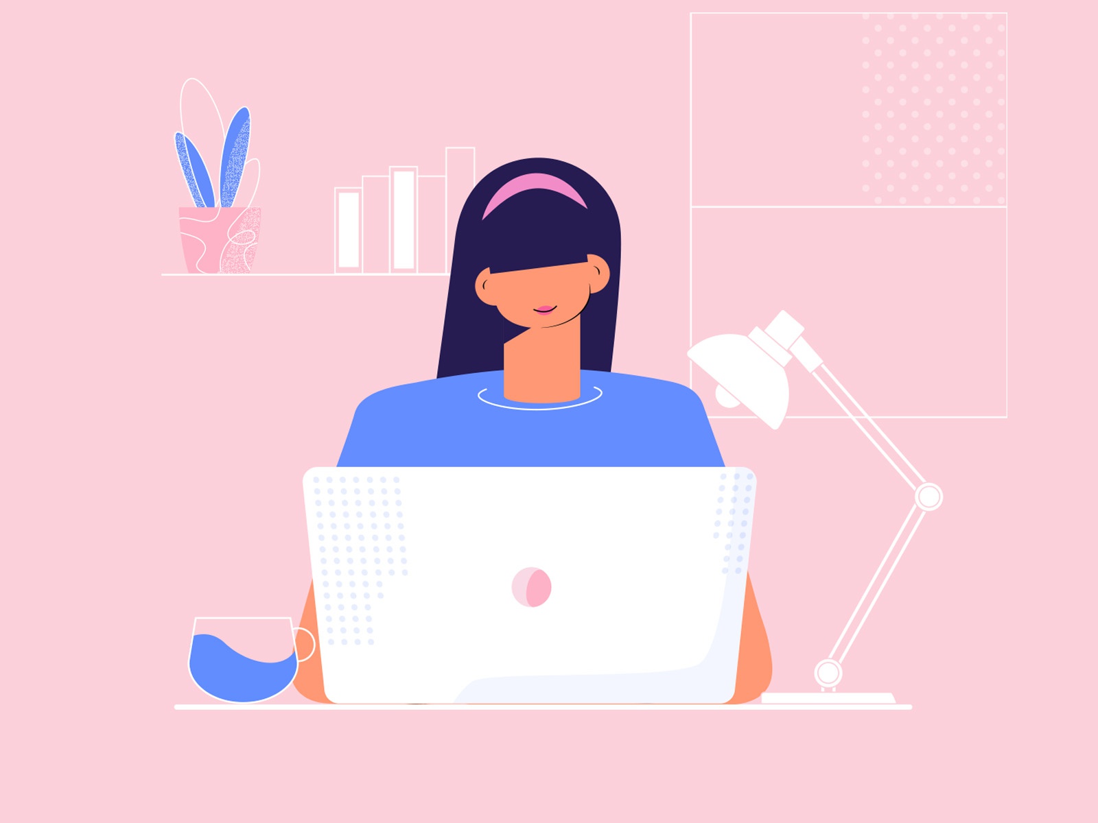 Working Girl Illustration design cartooning vector vector design illus.jpg