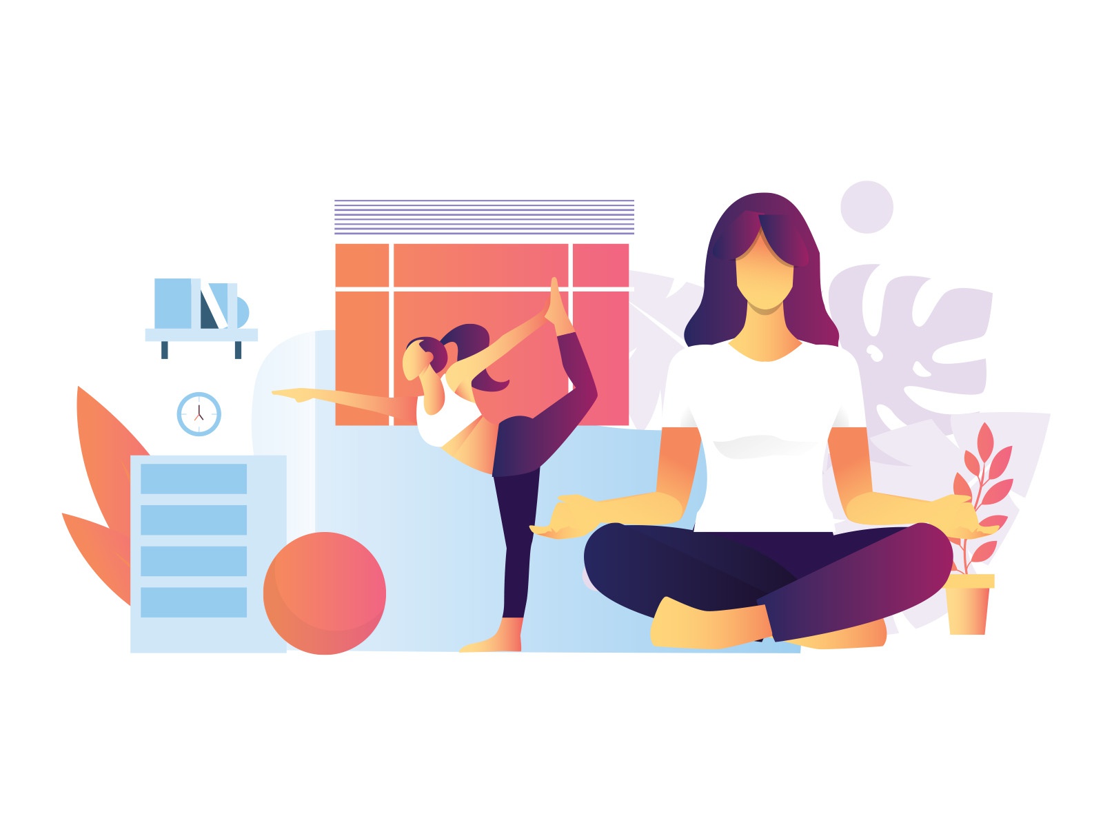 Yoga Illustration cartooning cartoon character design character illust.jpg