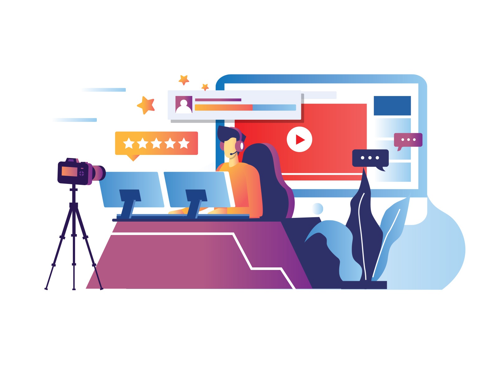 Youtube Gamer Illustration cartooning cartoon character design charact.jpg