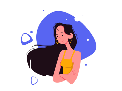 Character design vector hair face girl woman flat character illustrati.webp