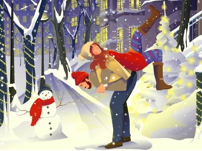 Christmas Mood 2 vector lovers colors happy characters face hair famil.webp
