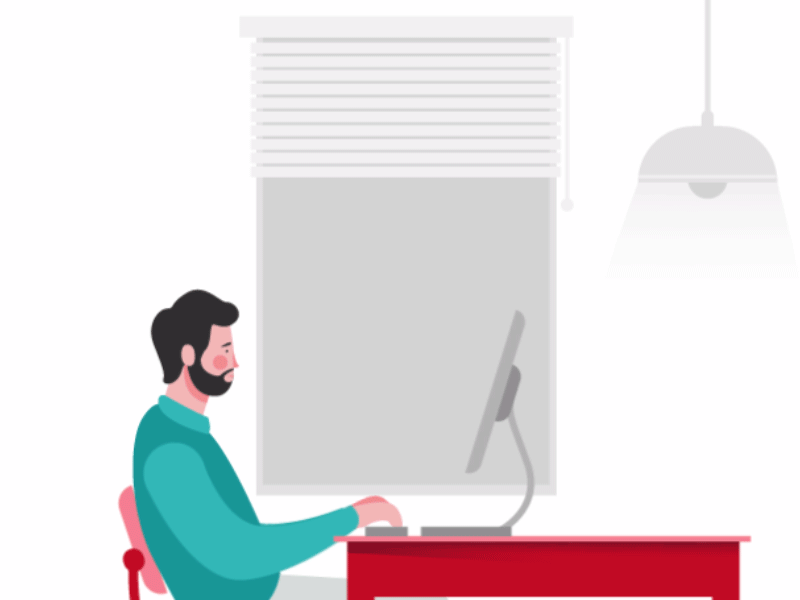 Creating a new project attentively flat illustration draw window lamp.gif