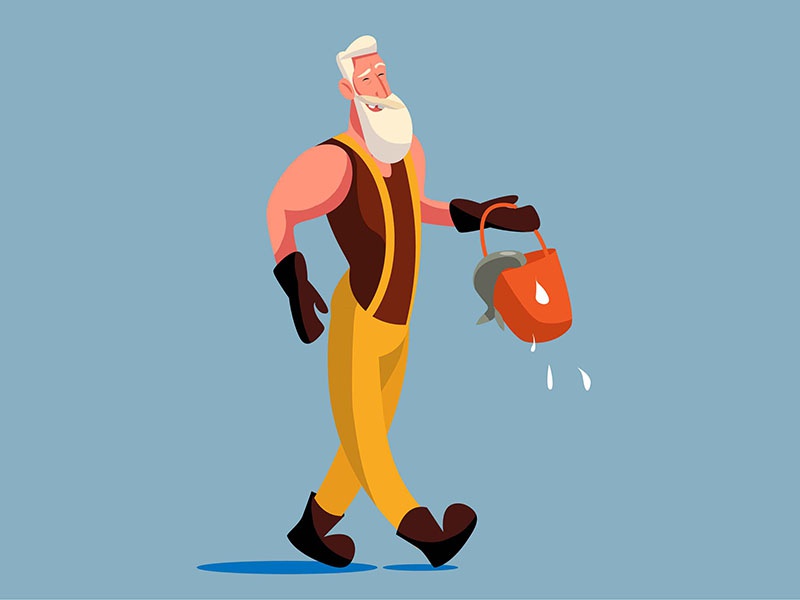 Fisherman illustration walk bucket beard fisherman character fish man.jpg