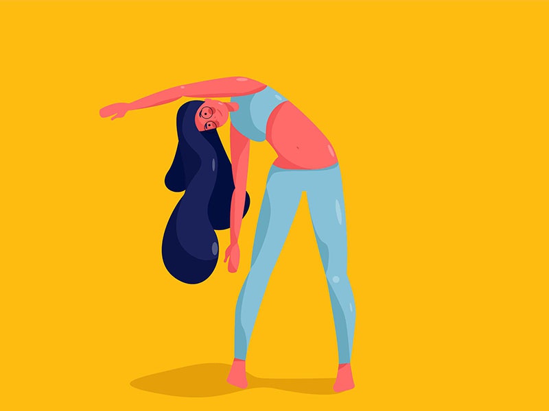 Girl Exercising character design illustration flat sport exercising gi.jpg