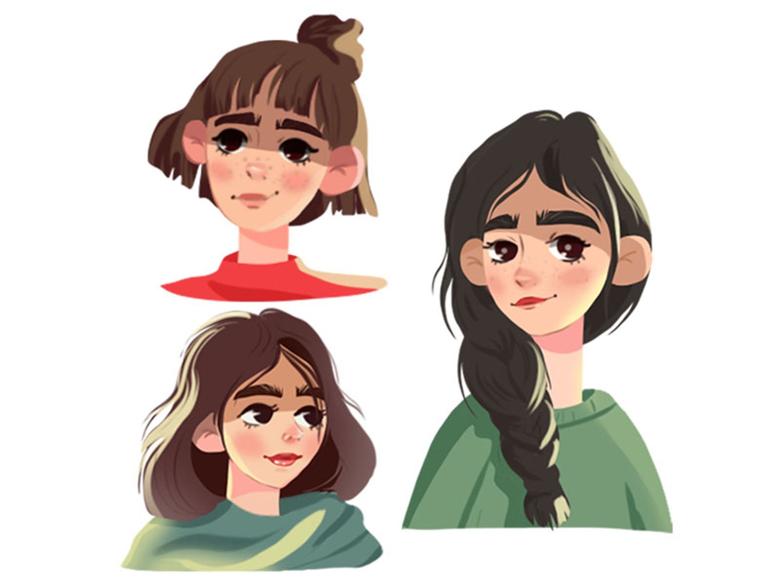 Girls hair characters face draw girl woman character illustration desi.jpg