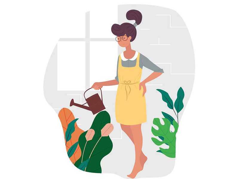Girl Watering Flowers can flowers watering girl cheerful.jpg