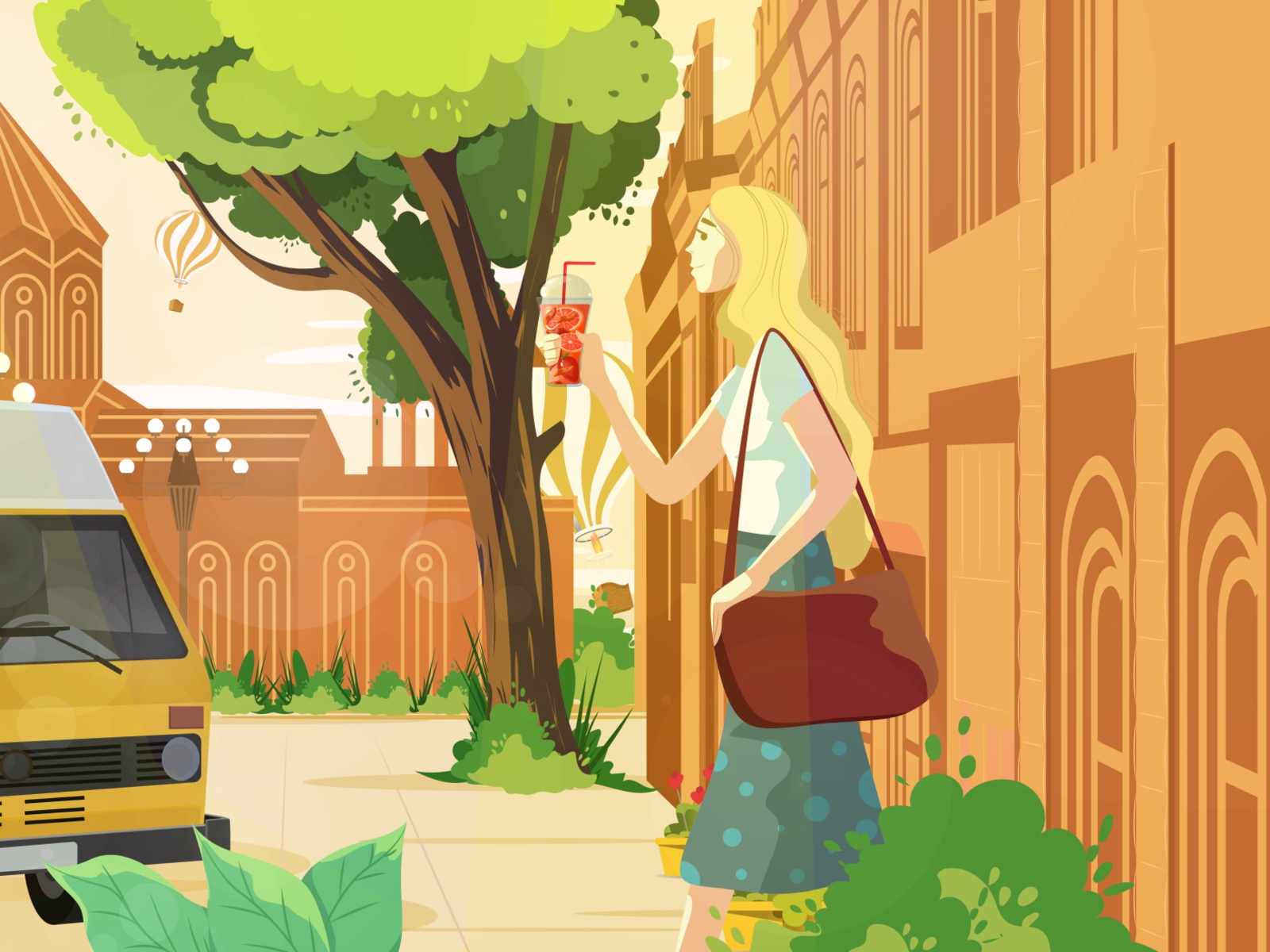 Illustration for Food Truck cartoon drawingonthecar citylife life city.jpg