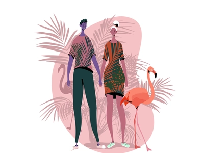 Journey of inspiration inspiration journey summer tropic flamingos vec.webp