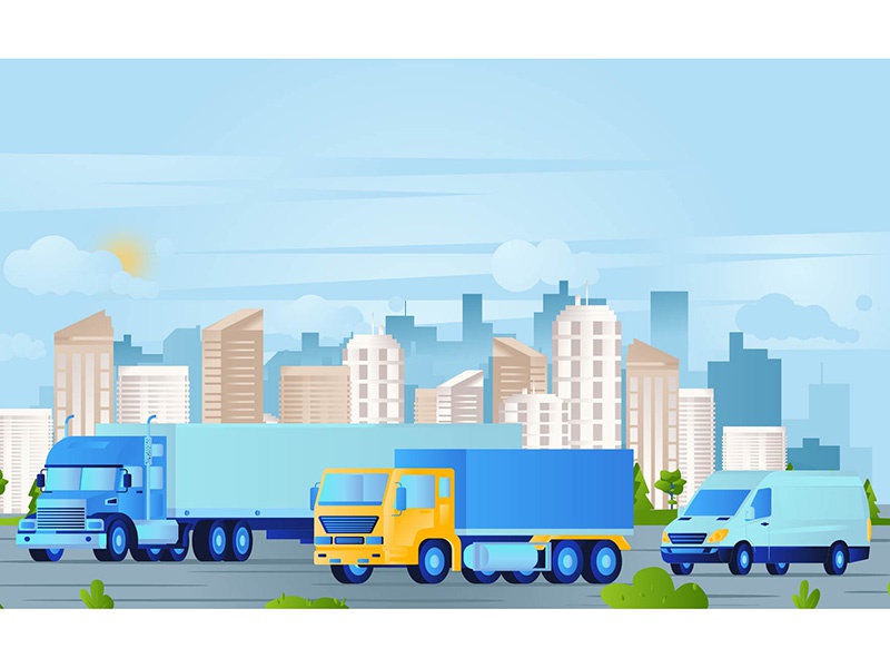 Road tree sun clouds van truck building road drive car.jpg