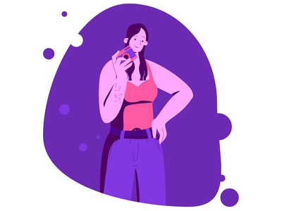 Take a Picture vector hair face draw girl woman flat character illustr.webp