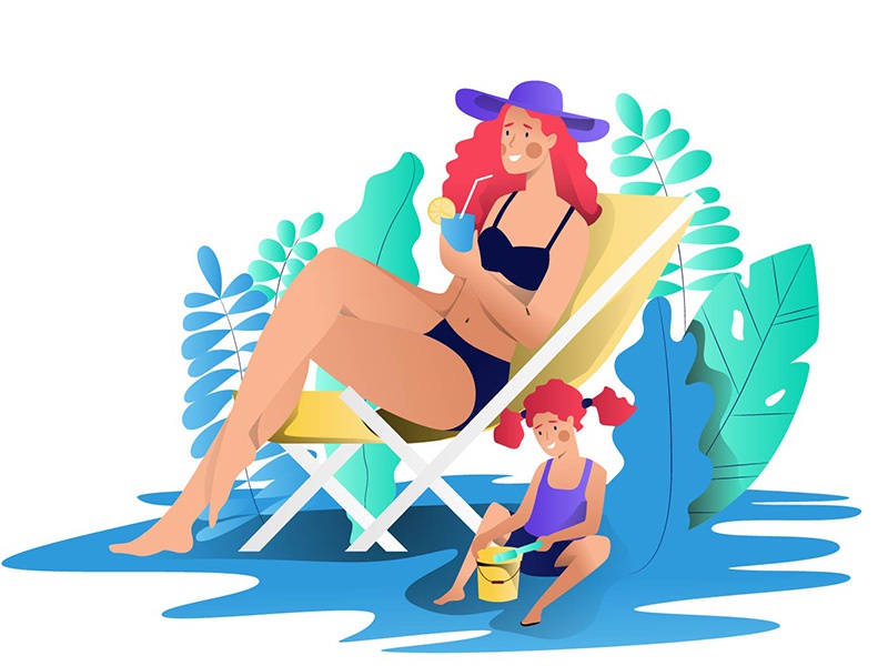 Summer vacation summer relax plants love illustration family design co.jpg