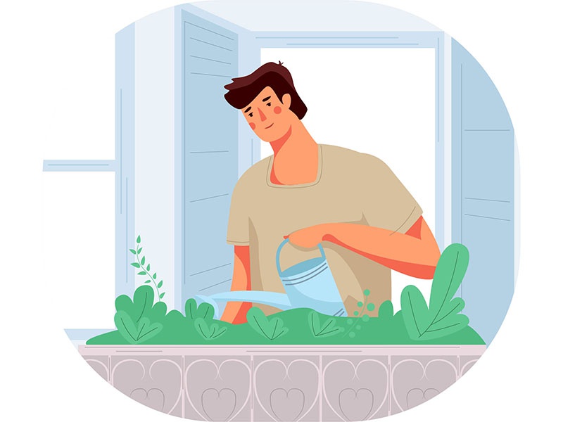The Protector flat draw flowers the water flower illustration design c.jpg