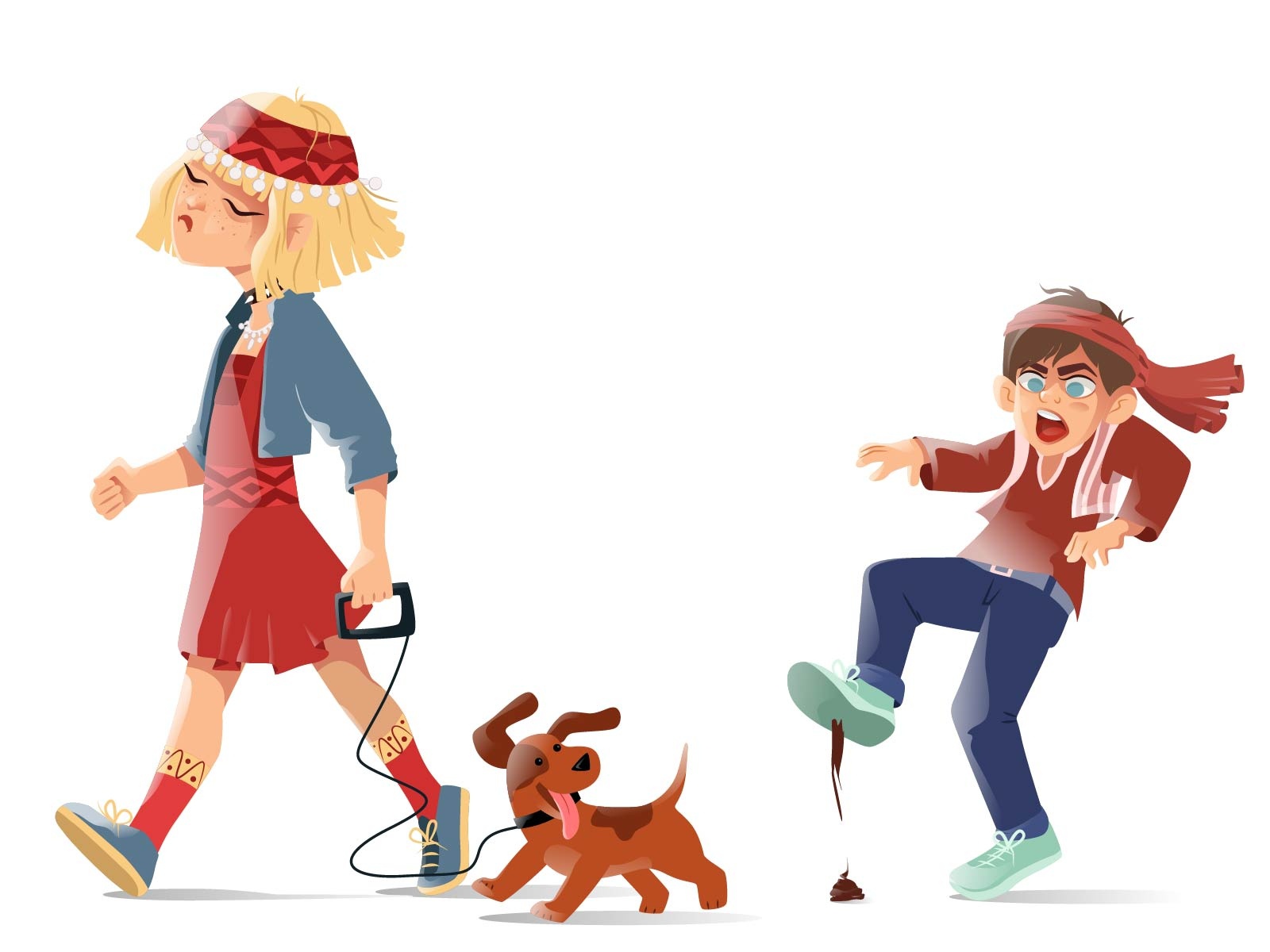 Walk armenian walk angry happy face dog vector art illustrator charact.jpg