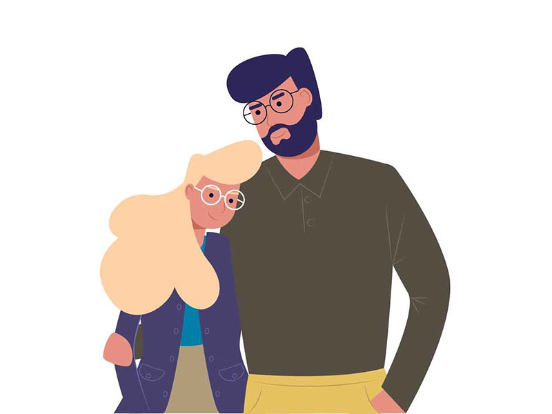 Walk of Lovers lovers woman man design flat illustrations love.jpg