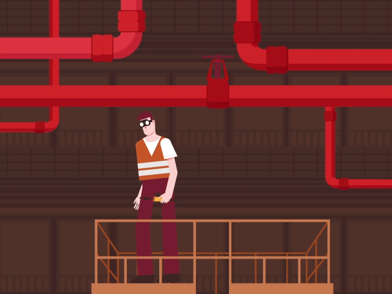 Welding work welding vector draw man flat character illustration desig.gif