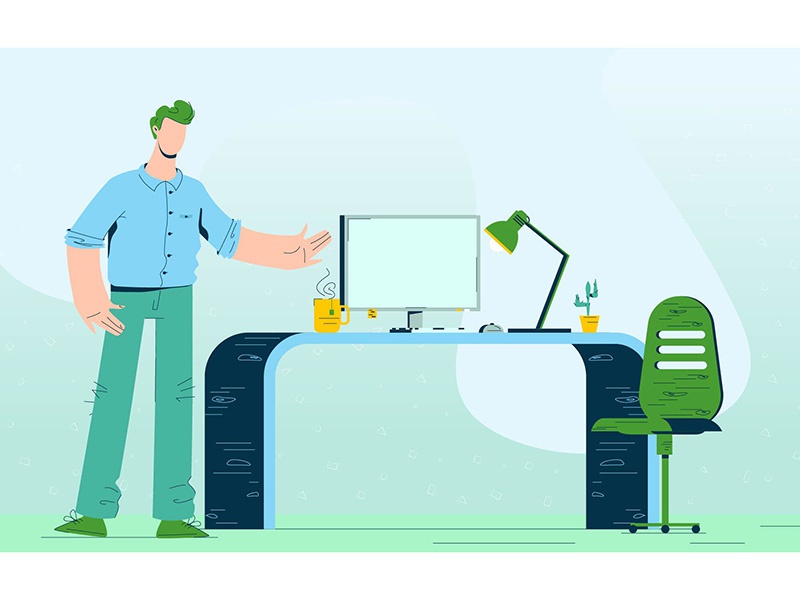 Work Place worker table chair computer tea lamp workplace place area w.jpg