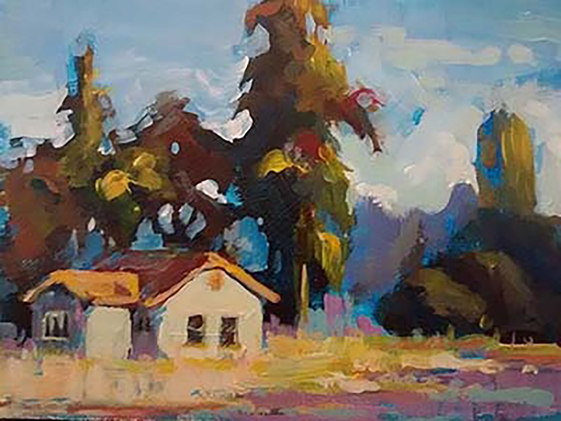 Painting study 1 traditional trees bowman eric house nature study acry.jpg
