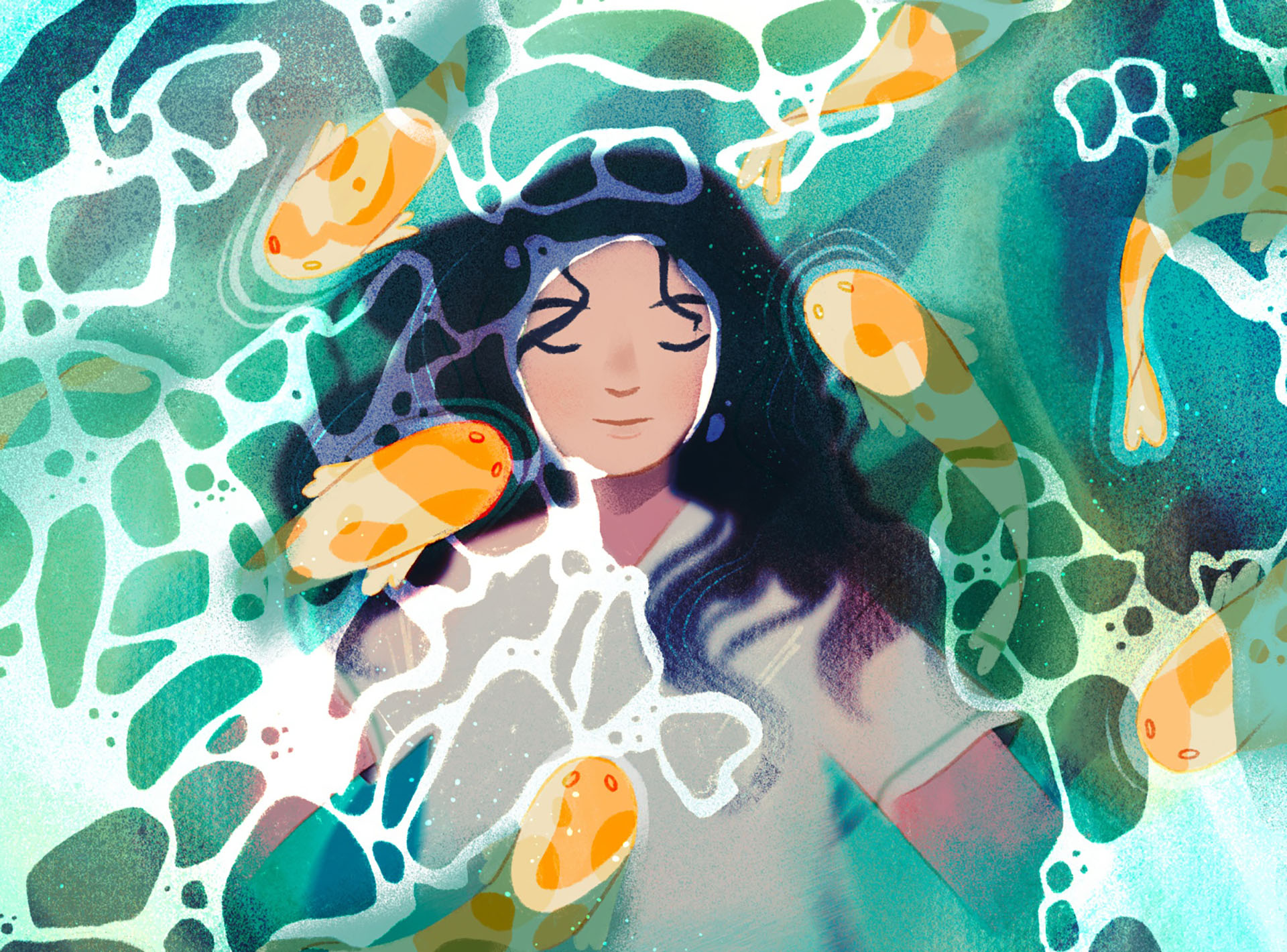 feeling like a fish out of water simple character illustration animals.jpg