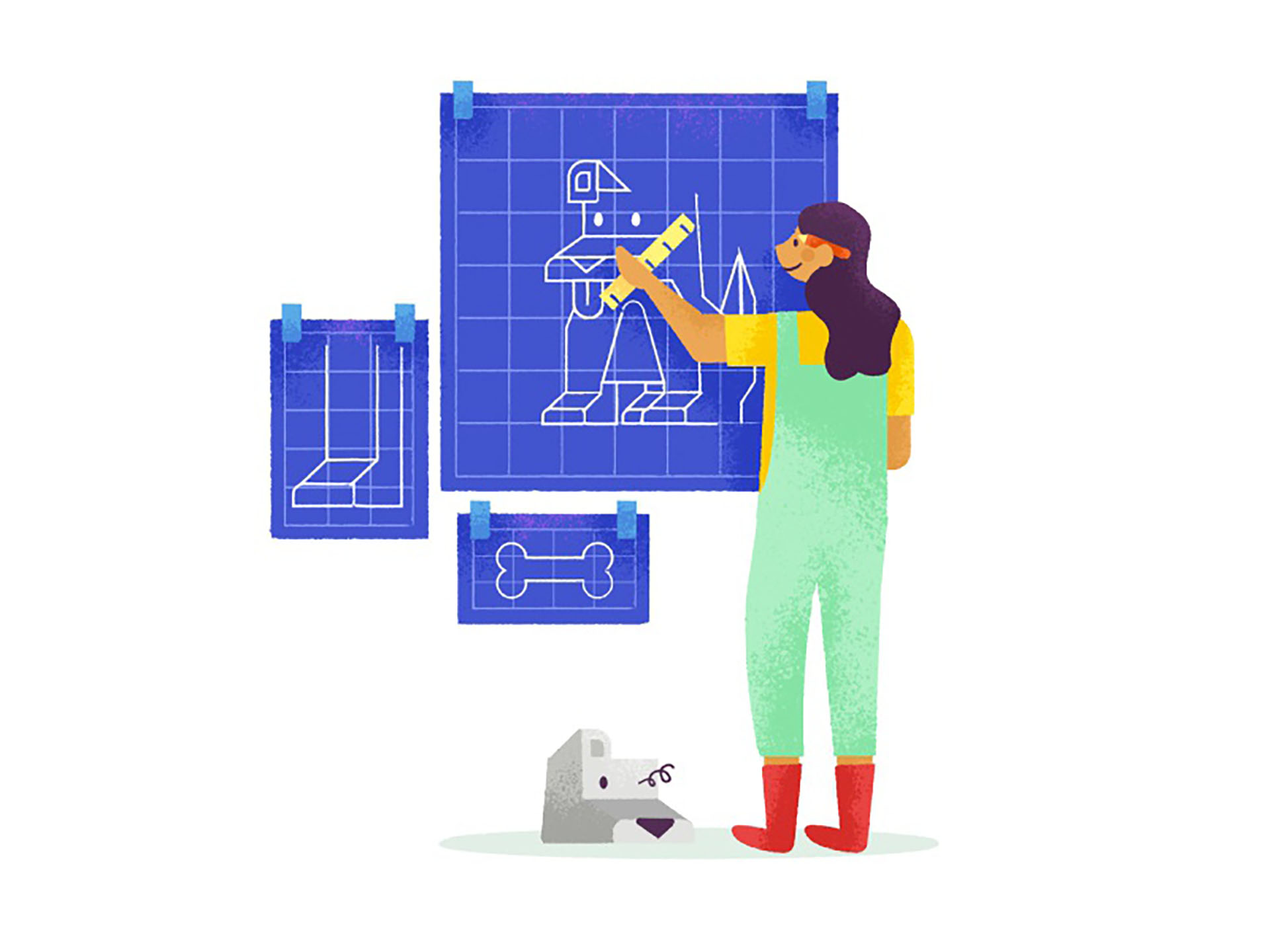 Submit projects • Cactus animal blueprint process sketch idea vector i.jpg