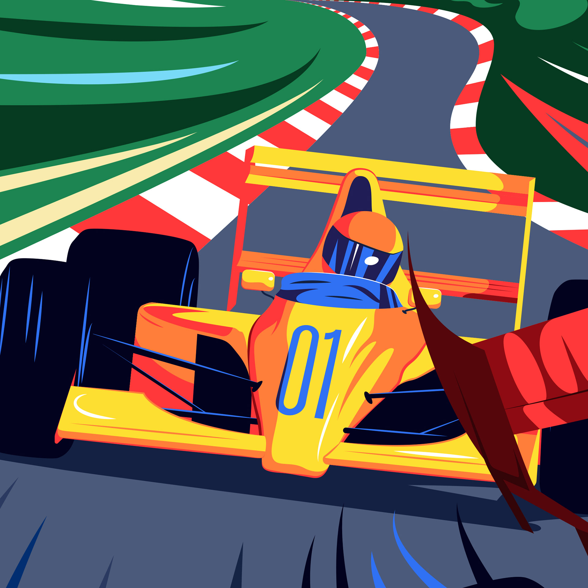 car draw FERRARI Formula1 GRAND PRIX ilustracion McLaren Montmeló (2).jpg
