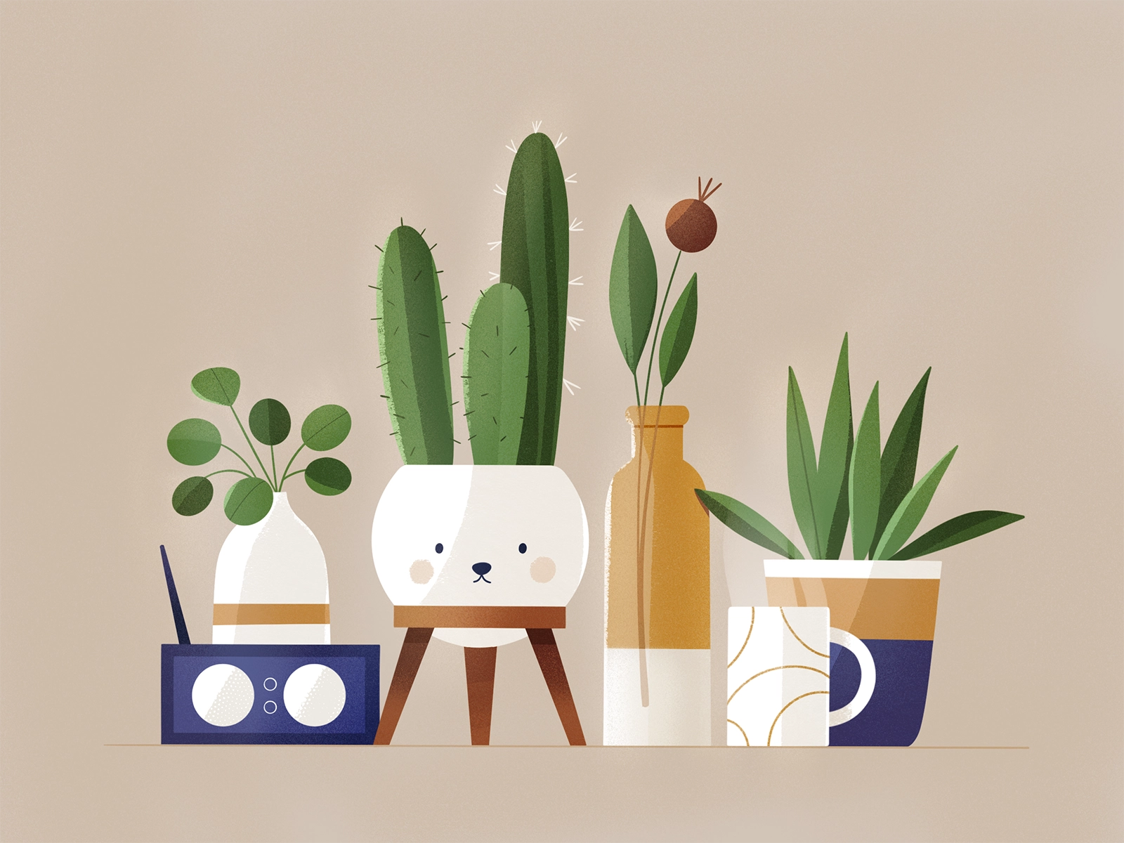 Plants flowers face things stuff plants procreate design texture chara.webp