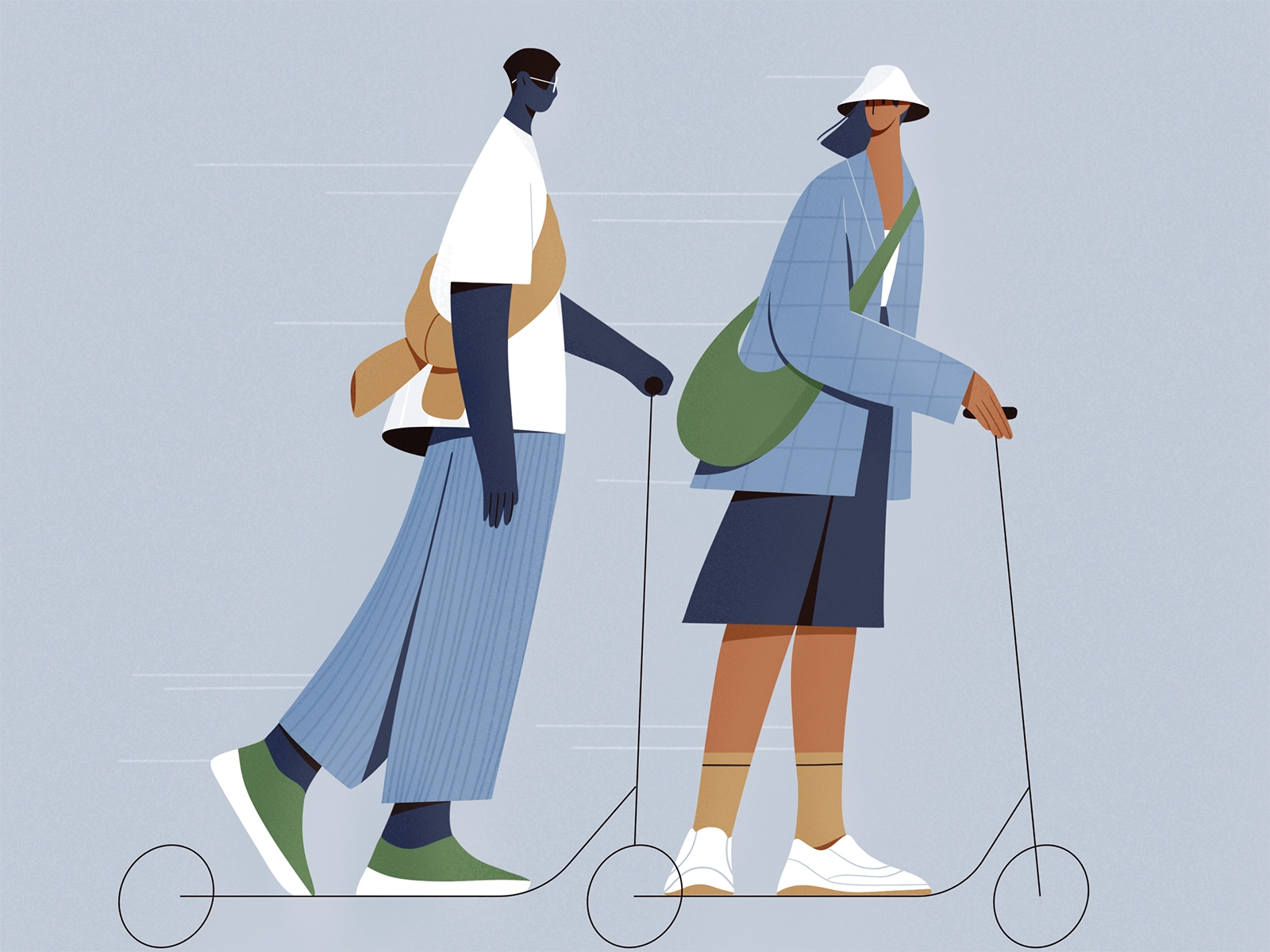 Scooters character design character scooter guy people procreate girl.webp