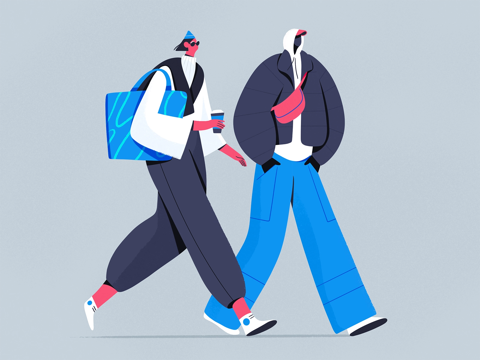 Hipsters street fashion guy people hipster procreate design character.webp
