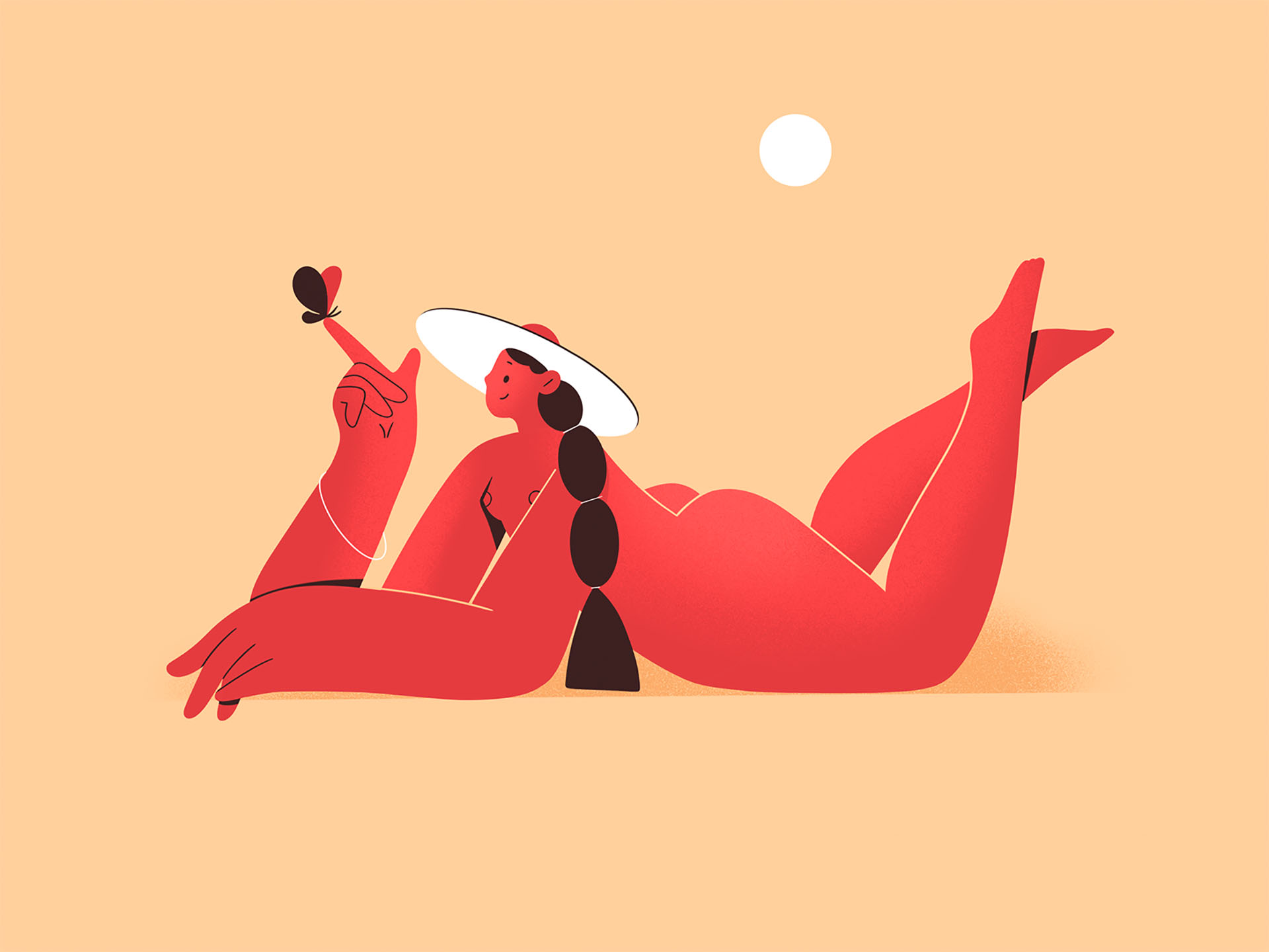 Sunbathing procreate naked sunbathing sun design character texture gir.jpg