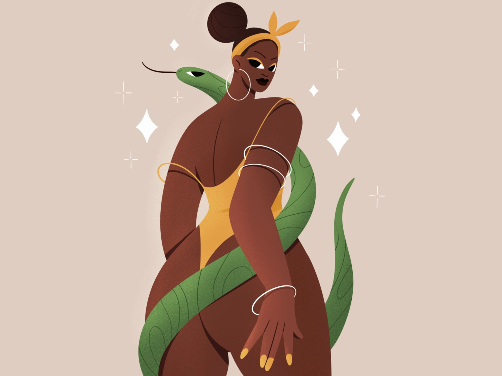 DTIYS dtiys snake people procreate character girl texture characters s.webp